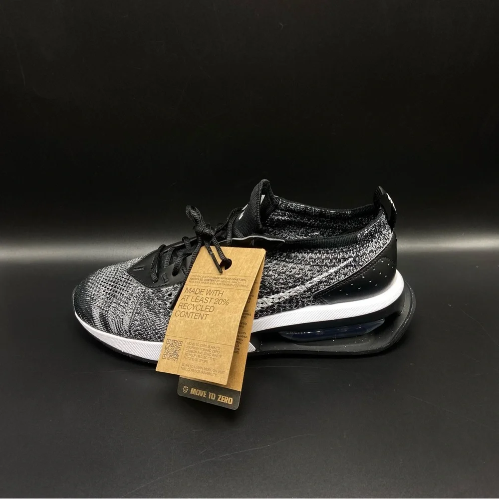 Nike‎ Air Max Flyknit Racer Black White Sneakers DM9073-001 Woman Size 7,7.5,8